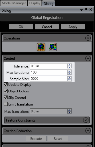 How does Global Registration handle scan data