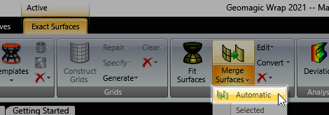 How does Automatic Surface Merge work