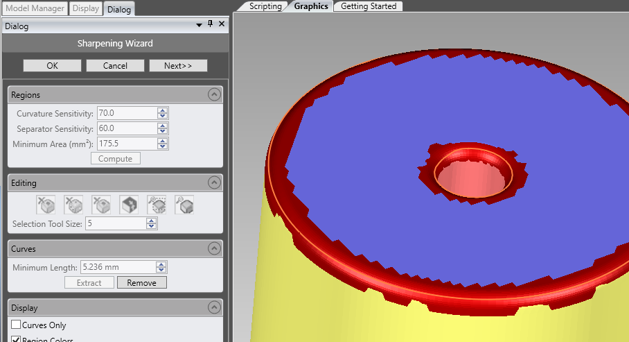 How do I use the Sharpening Wizard to create sharp edges on my polygon ...