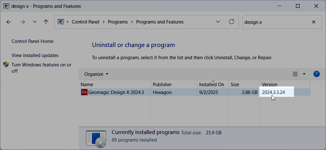 Checking Current Software Version