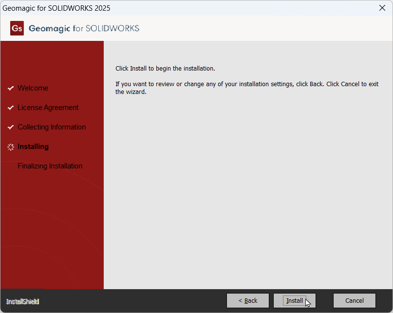 Geomagic for SOLIDWORKS Installation Instructions