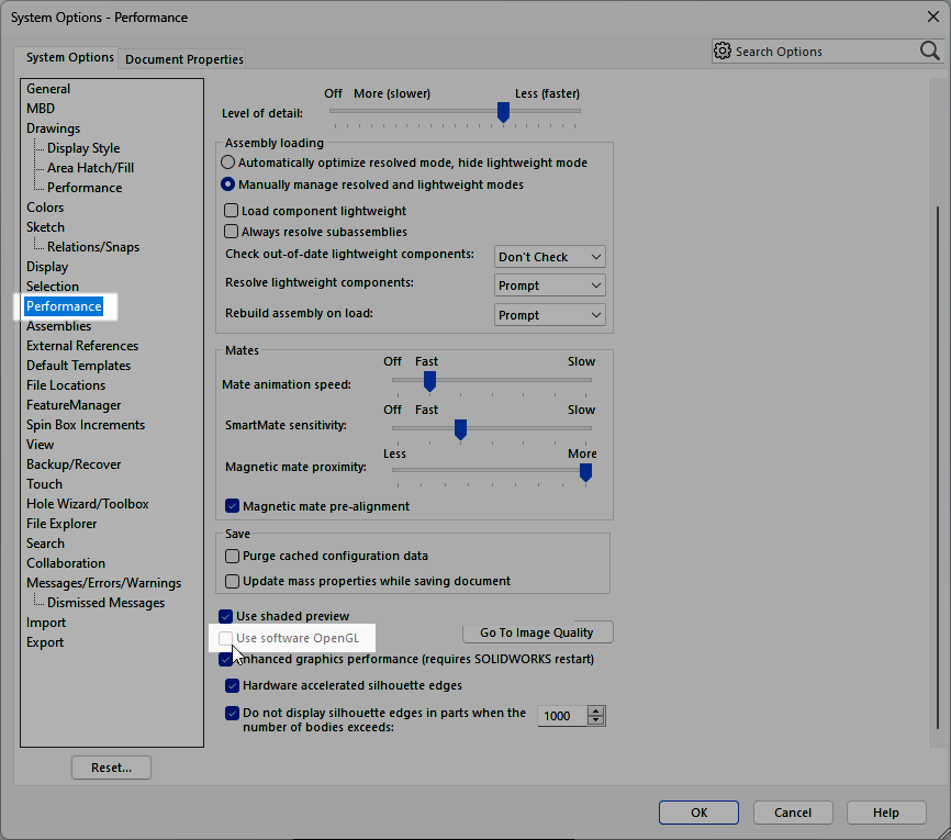 Imported points and meshes are not visible in Geomagic for SOLIDWORKS
